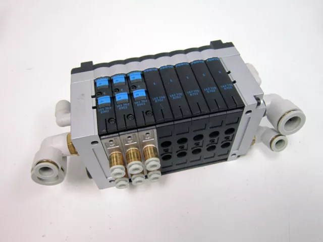 Festo Cpv14-Ge-Dio1-8 165811 Valve & Cpv-14-Vi 18210 & 3X 161362 Solenoid