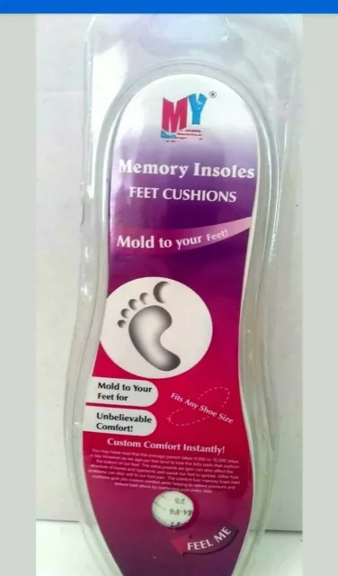 Memory Insoles Feet Cushions Cut To Fit Left And Right Molds To Foot Unisex