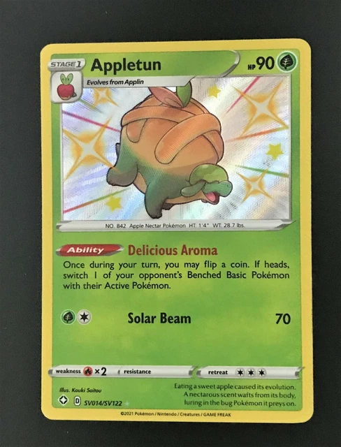 Pokemon Card TCG Appletun SV014/SV122 Shiny Holo Rare Shining Fates