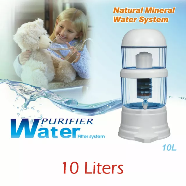 Water Filter Bottle 8 Stage Ceramic Carbon 10L-32L  Bench Top Dispenser Purifier