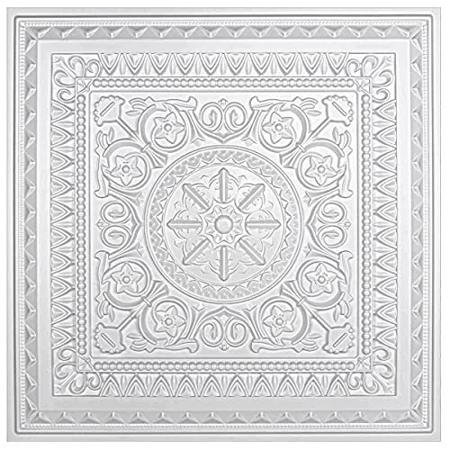 Art3d Drop Ceiling Tiles Glue up Ceiling Tiles 2'x2' Plastic Sheet in White 1...