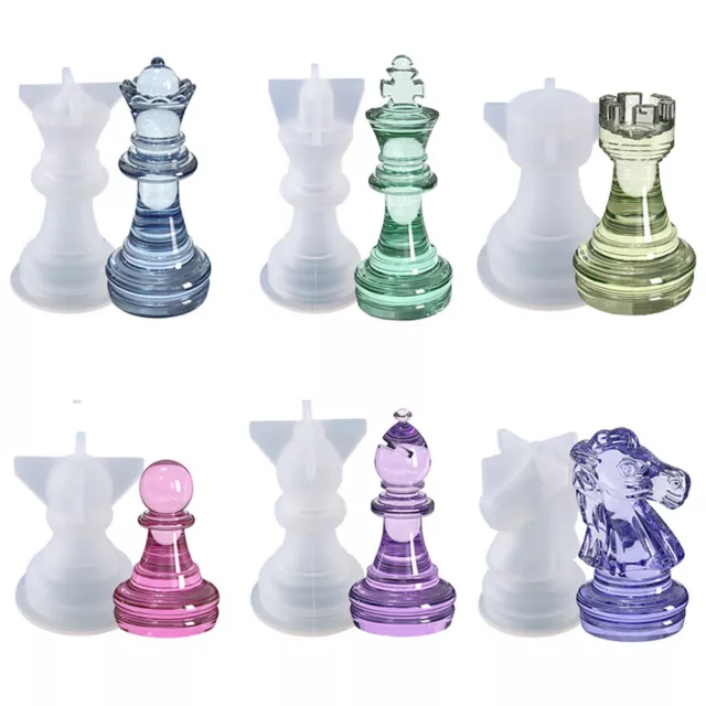 3D International Chess Pieces Mold DIY Chess Pieces Silicone Mould (Knight)  