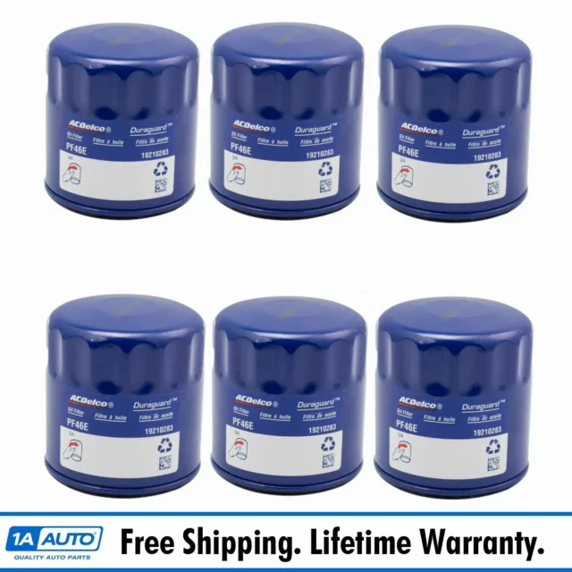 AC Delco PF46 Engine Oil Filter Kit Set of 6 for Chevy GMC Cadillac Olds Pontiac