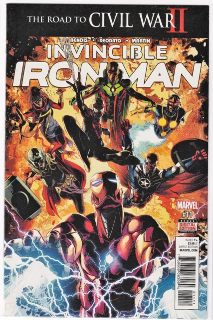 INVINCIBLE IRON MAN #11 (2016) BENDIS / DEODATO 1st print RIRI ~ UNREAD NM