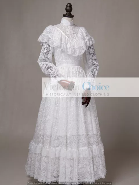 TOP Victorian Edwardian 1910s Premium Lace Vintage Wedding Dress Bridal Gown XXL