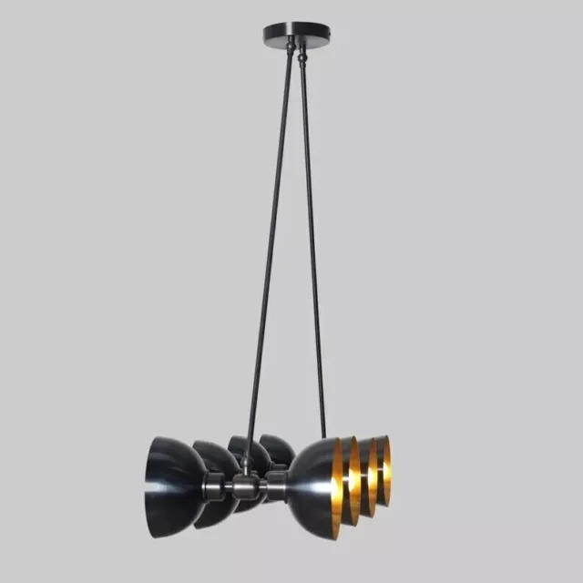 10 Light Half Dome Shade Modern Brass Sputnik Chandelier Light Fixture 48"