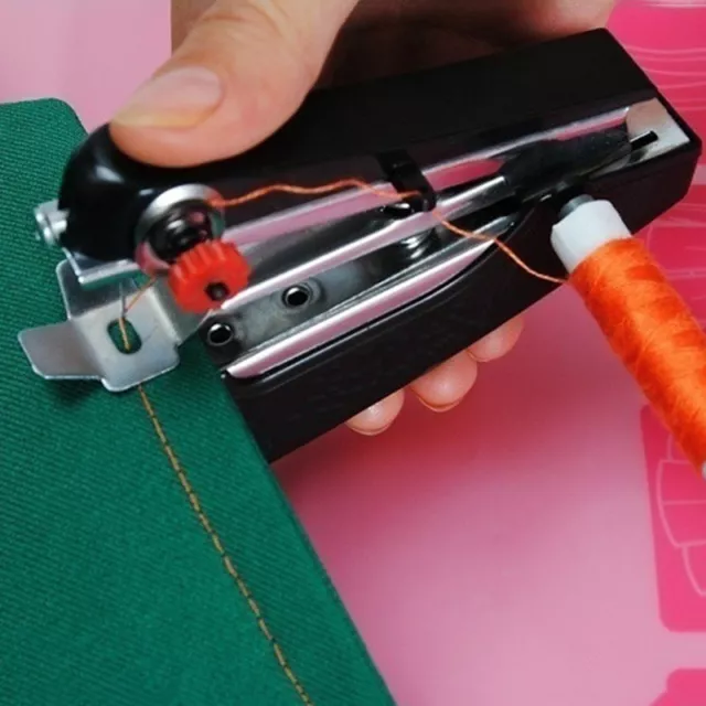 Mini Portable Needlework Cordless Hand-Held Clothes Fabrics Sewing MachinA~ba