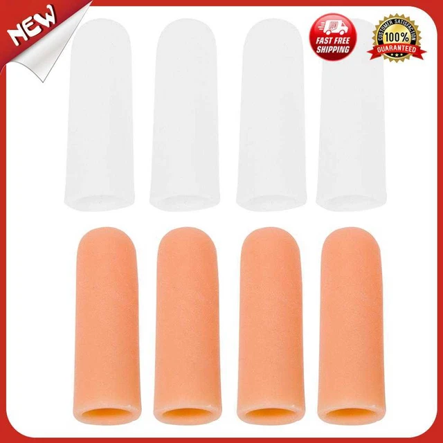 es 4pcs Soft Silicone Gel Toe Finger Protector Sleeve Cracked Skin Separator
