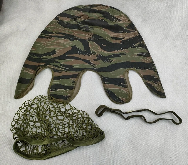 VIETNAM WAR US Army Tiger Stripe Camo M1 Helmet Cover With Strap