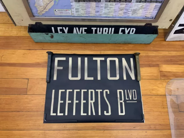 Ny Nyc Subway Roll Sign Fulton Lefferts Blvd Ozone Park Liberty Queens Brooklyn