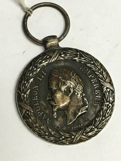 Chaîne Avec Médaille Napoléon III En Argent Massif 925 - Occasion