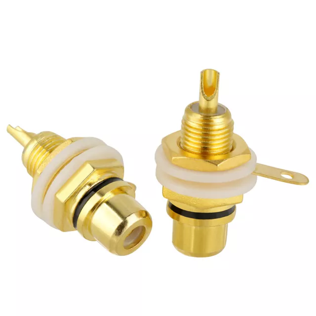 10pcs Gold Plated Jack Terminal Female Socket HIFI Audio Connector Black EOM