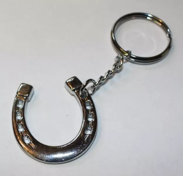 Equine Key Chain Ring Horse Shoe Good Luck - Great to Collect or Unique Gift