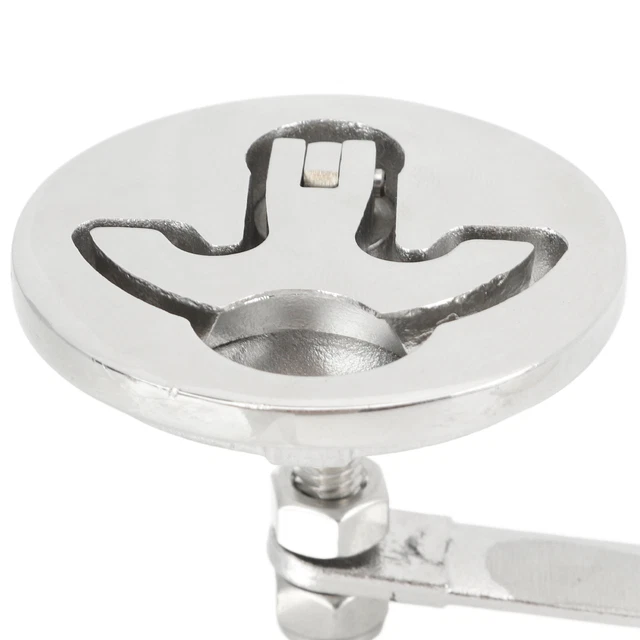 Boat Hatch Latch & Back Plate 62mm 316 Stainless Steel Silver Flush Pull Cam