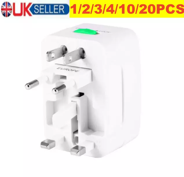 Universal Travel Adapter Multi Use Plug 2 USB World wide Charger UK EU AU US
