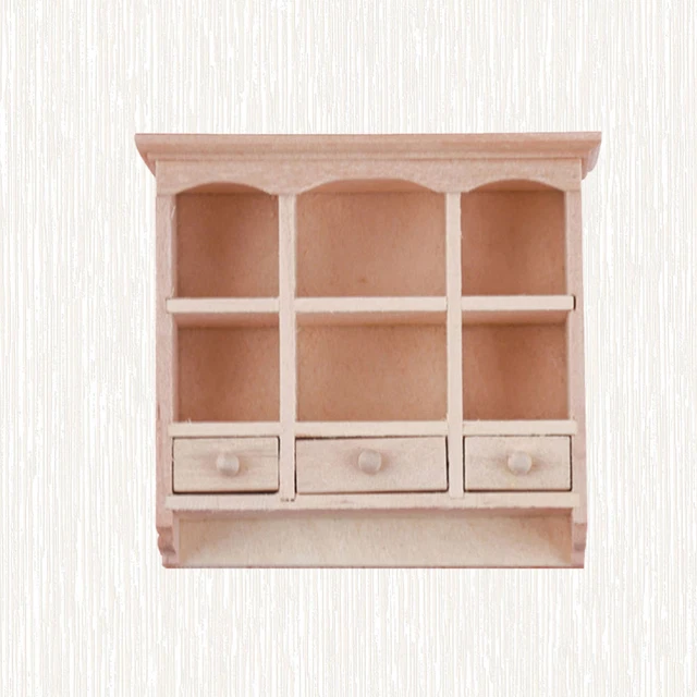 Maderas Muebles Pequeños Miniatura Armario Figuras Casa de muñecas Adornos