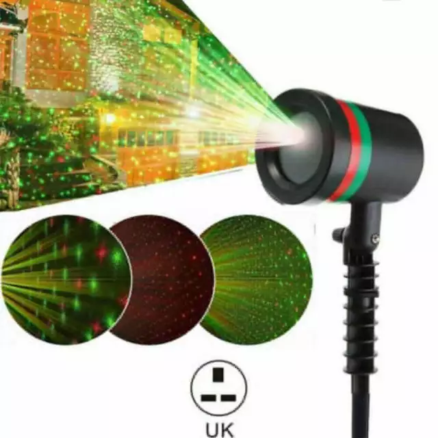 Christmas LED Moving Laser Projector Light Xmas Party Outdoor Landscape Lamp UK