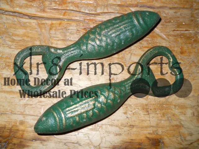 6 Cast Iron FISH Bottle Openers TROUT Salmon Nautical Beer / Soda Opener BASS