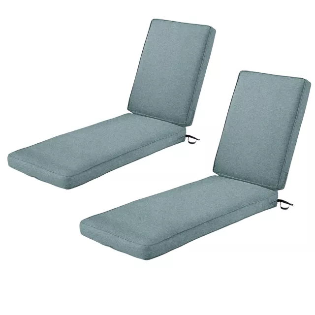 1/2pc Outdoor/Indoor Water Resistant Chaise Lounge Cushion Patio Chiar Seat Pads