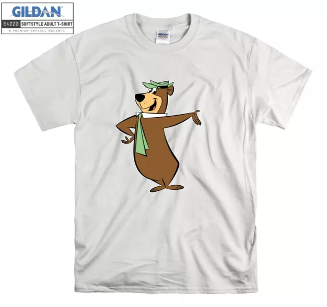 Yogi Bear and Boo Boo Retro Cartoon Character Worn Look Gift T Shirt