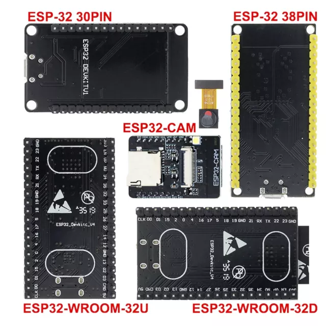 ESP32 NodeMCU Module Wifi Bluetooth 32U 32CAM 32D 30PIN 38PIN pour Arduino & Pi 3