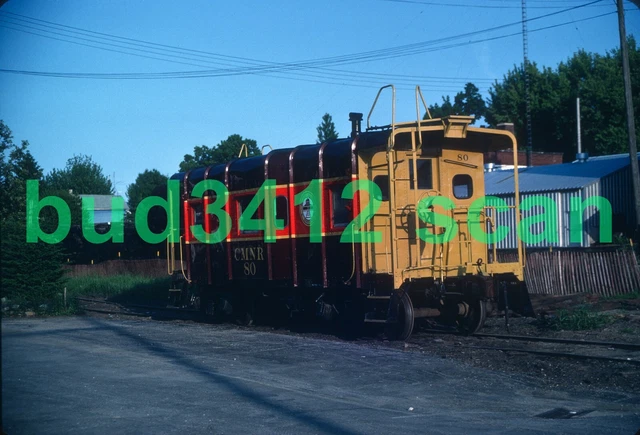 CM&N Chicago Madison & Northern CABOOSE #80 at Monroe WI 1983 ORIGINAL Slide!