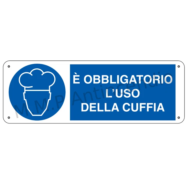 E' obbligatorio l'uso della mascherina - E - Alluminio 500x700 mm Victualia