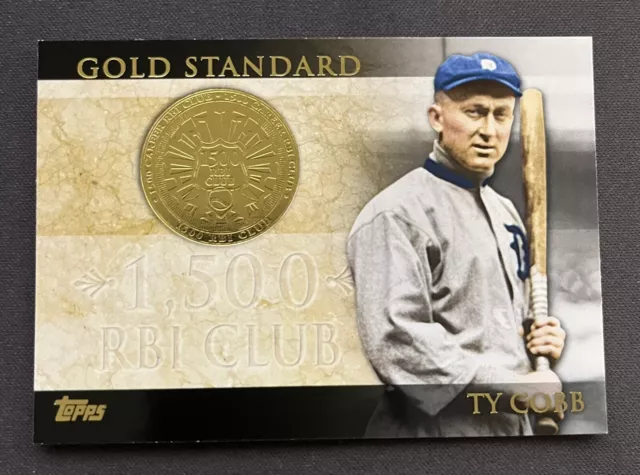 2012 Topps Gold Standard Ty Cobb #GS-50 Detroit Tigers  1500 RBI Club