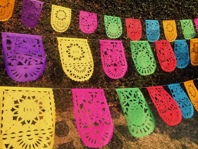 Papel Picado Fiesta Decor Party Pack 4 x 5m/16ft Mexican Paper Bunting Banners