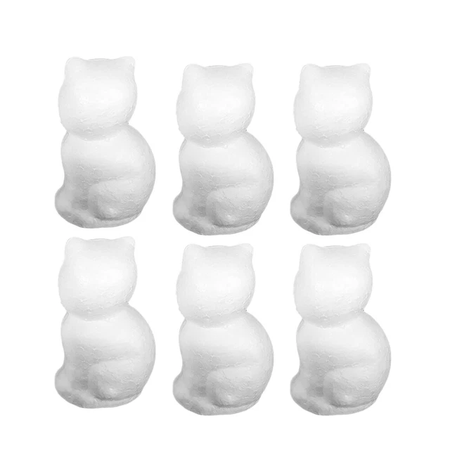 6 piezas de espuma artesanal para niños decoración de gatos de Navidad bolas para hacer manualidades
