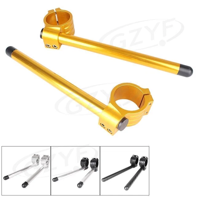 Clip su maniglia 22 mm e 7/8"" con morsetti regolabili per tubo forcella 41 mm oro