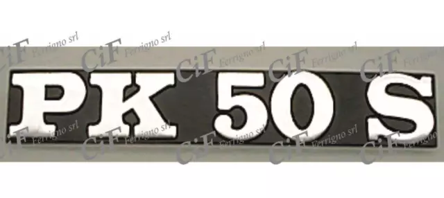 Plaque Écrit Orrnement Armes " Pk50s " Vespa Pk 50 S