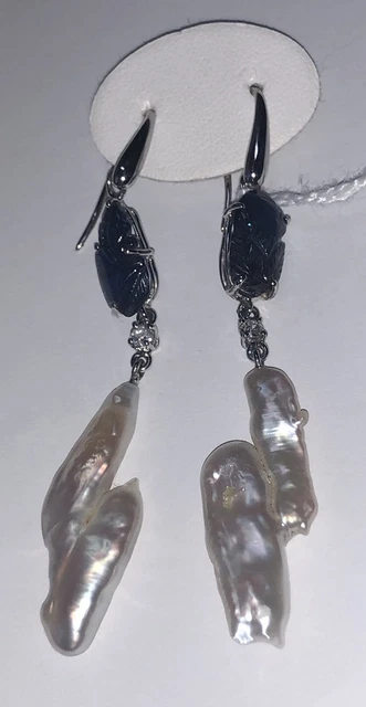 Boucles D'oreilles Mikawa By Damiani - Or Jaune 18 Carats, Perle Mabe Et Diamants - Neuf Avec étiquettes