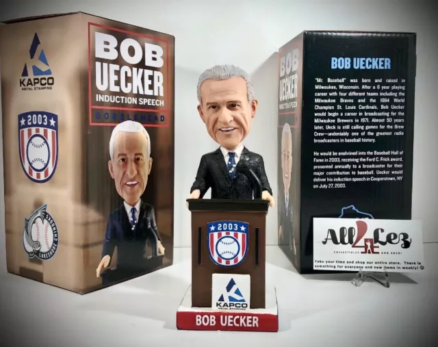 2021 Lakeshore Chinooks Bob Uecker "Induction Speech 2003" Sga Bobblehead ~ Nib
