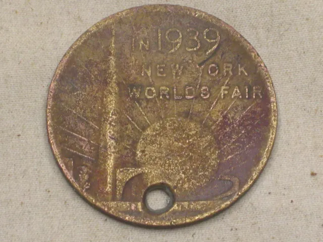 vintage 1939 NEW YORK WORLD'S FAIR STATUE OF LIBERTY coin token medallion medal
