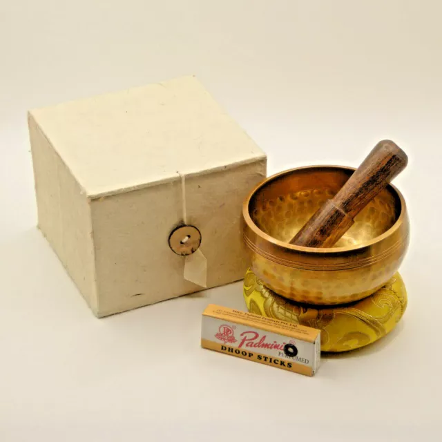 Cuenco Tibetano Singing Bowl . Gift Set Meditacion Yoga, Reiki Made in Nepal .