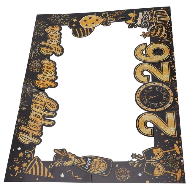 Cadre Photo Fête Nouvel An 2026 - Bannière Avec Ballons, 68x48 Cm, Fond Photo Pour Selfie Et Décoration De Célébration - Parfait Pour Soirée Ou événement - 8