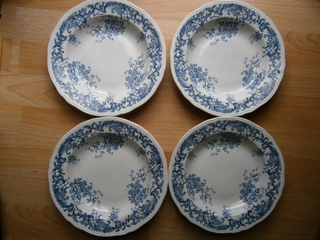 4 platos de sopa Villeroy & Boch Valeria azul