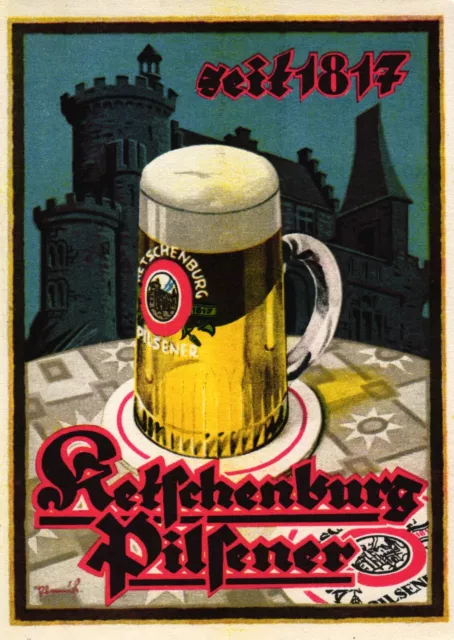 Bier, Brauerei, Ketschenburg Pilsener, Werbe-AK