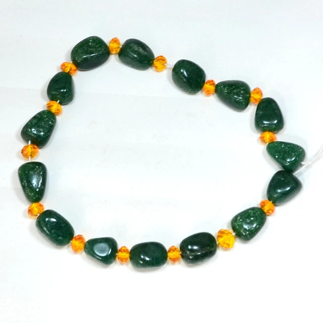 185.50 Ct Natural Aventurine tumble & ball Gemstone beads 9 inch Line