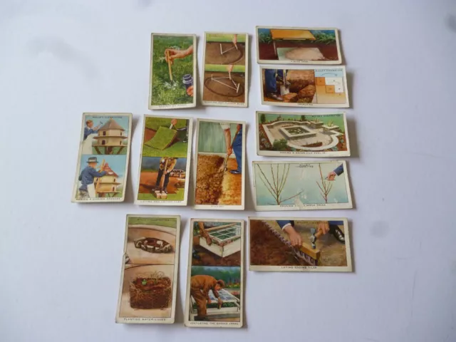 Job Lot WD & HO Wills Cigarette Cards Garden Hints, Household Hints, Loose Cards