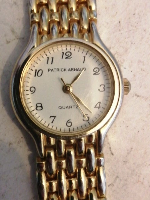 Montre Bracelet Femme Bayard Vintage, Quartz, Boîtier Plaqué Or Et Bracelet Cuir