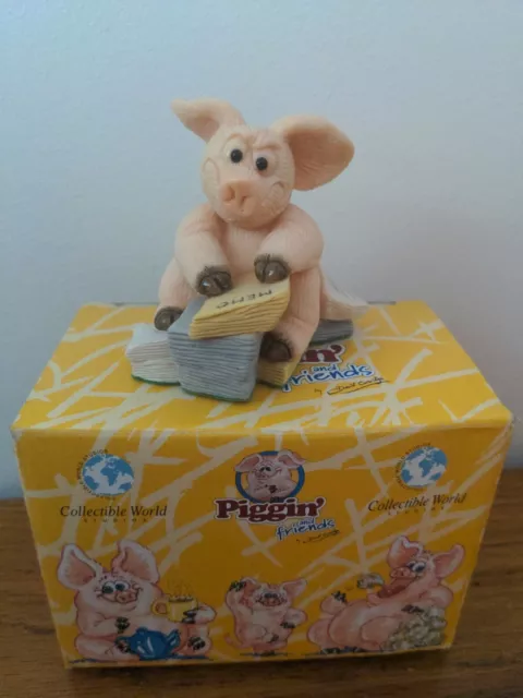 Piggin Paperwork by David Corbridge 1998 Collectable Figurine