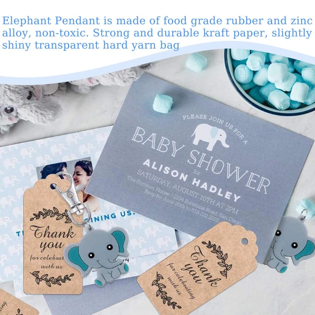 Lindos llaveros de elefante para bebé shower invitado regalo devolución favor 2023