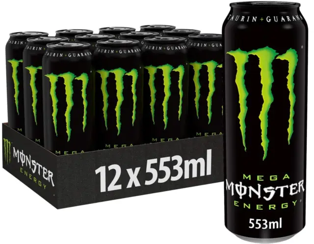 Monster Energy Drink alimenti 12x 500ml incl. deposito cauzionale di € 3,00 NUOVO MHD 30/08/24