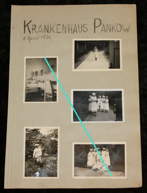Krankenhaus Pankow ,April 1936 ,9 Fotos auf Albumseite