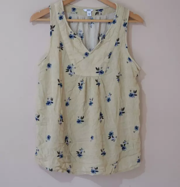 Sonoma Floral Sleeveless Blouse 100% Rayon Tank Top Casual Women's XL #H7-20