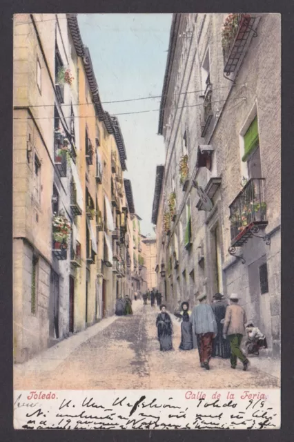 ESPAÑA, Postal de Vintage, Toledo, Calle de la Ferie 2