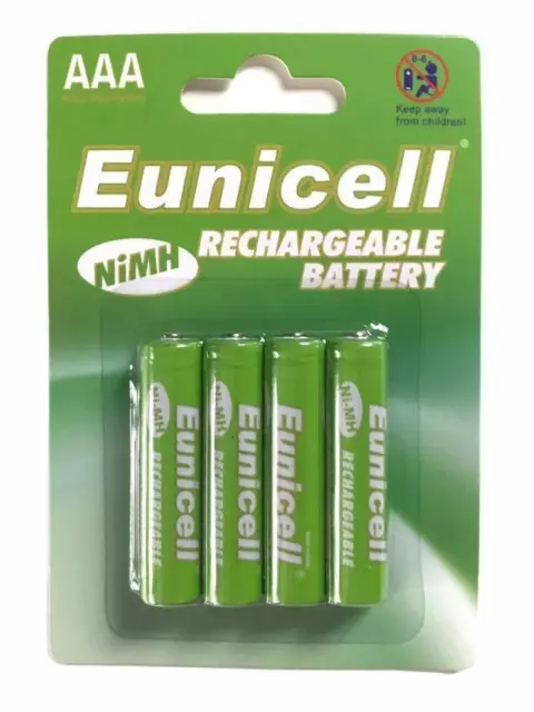 AAA Rechargeable Batteries 600mAh 1.2v Ni-MH solar light cordless phone Eunicell