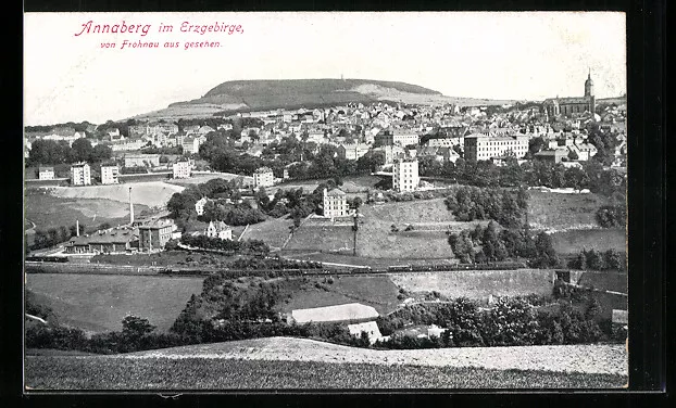 Annaberg / Erzgebirge, Blick von Frohnau aus, Ansichtskarte